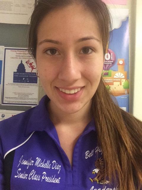 Jennifer Diaz will be attending UC Berkley and would like to thank Michelle Nadel, Ms. Robles, Mr. Marquez, and Harley Frankel for all their support. 