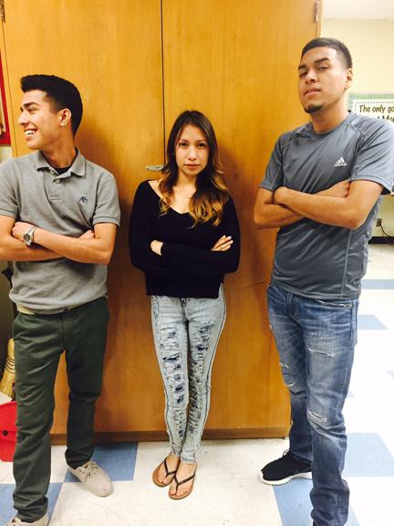 Participant's of the upcoming Bell Fashion Show, from left to right: Jorge Ramirez, Erandy Zacarias, Ivan Cuellar 